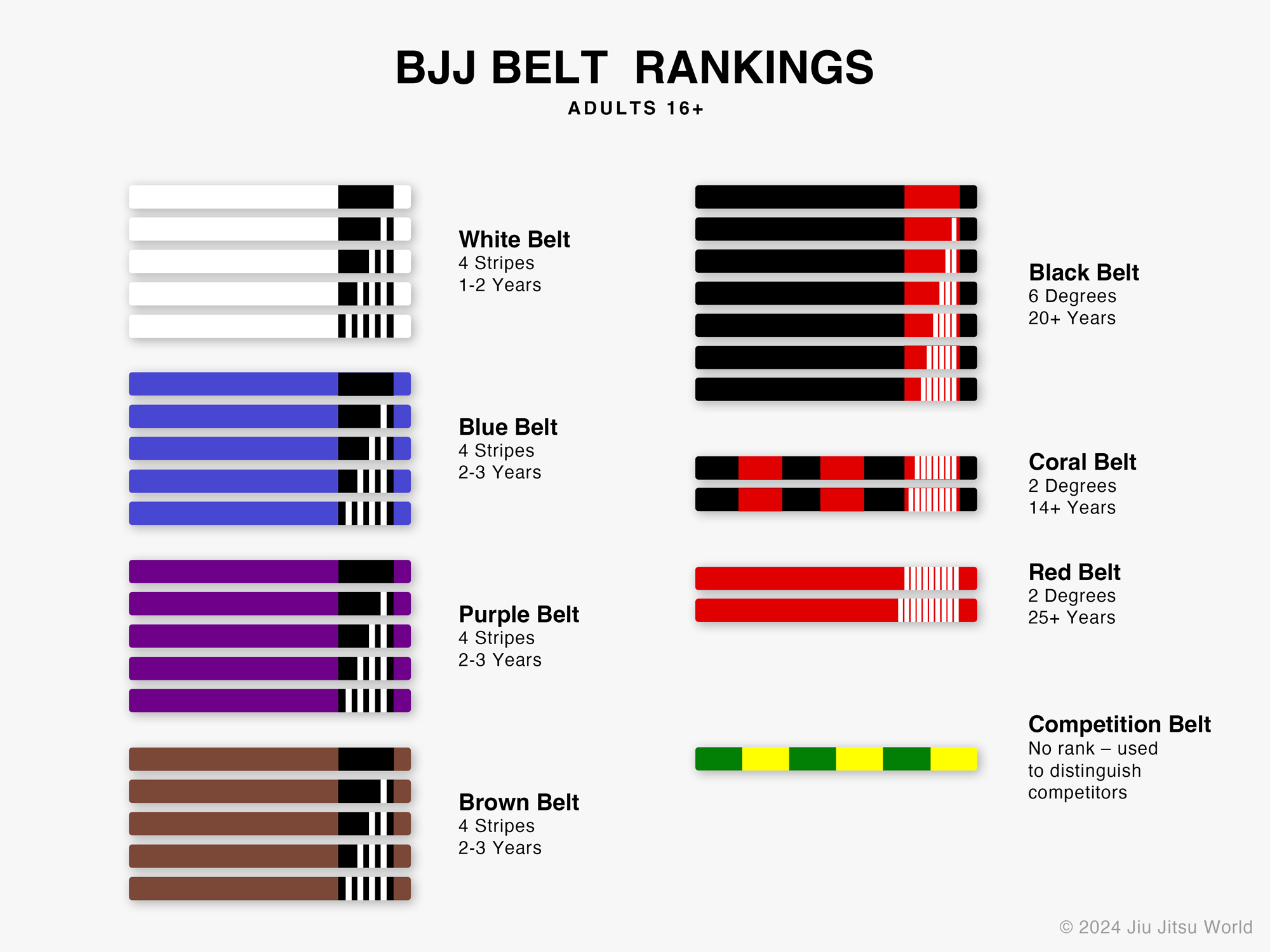 BJJ Belt Rank System: The Ultimate Guide | Jiu Jitsu World